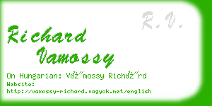 richard vamossy business card